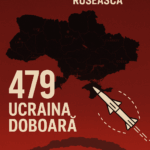 Infografic despre atacul aerian din 9 iunie 2025: Rusia lansează 499 de arme, Ucraina doboară 479. Hartă, rachetă și text statistic.
