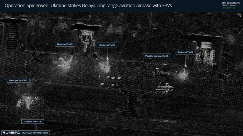 Atac FPV asupra bazei Belaya – Tu-95 distruse, 1 iunie 2025