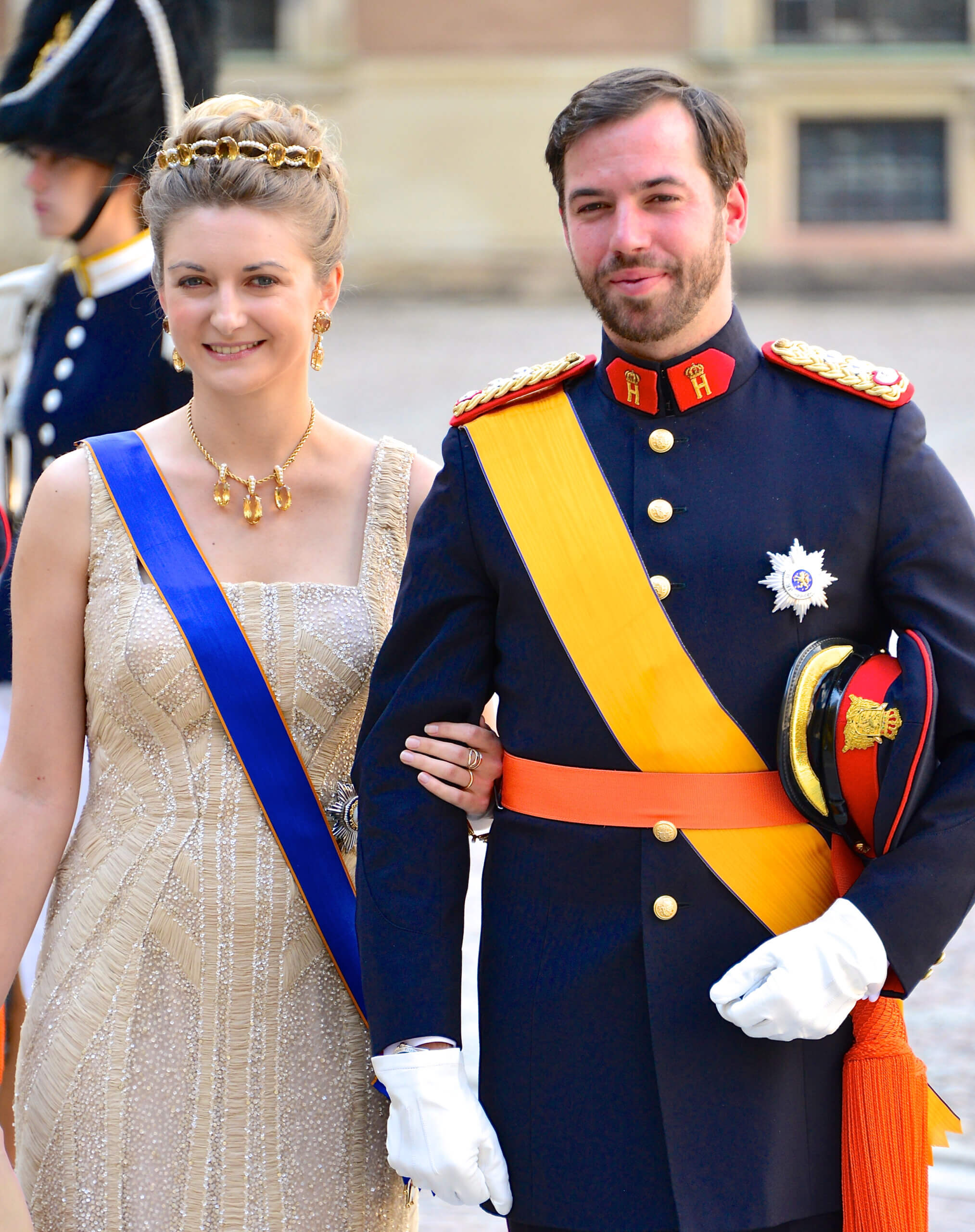 Guillaume și Stéphanie ai Luxemburgului la Palatul Regal din Stockholm, 2013
